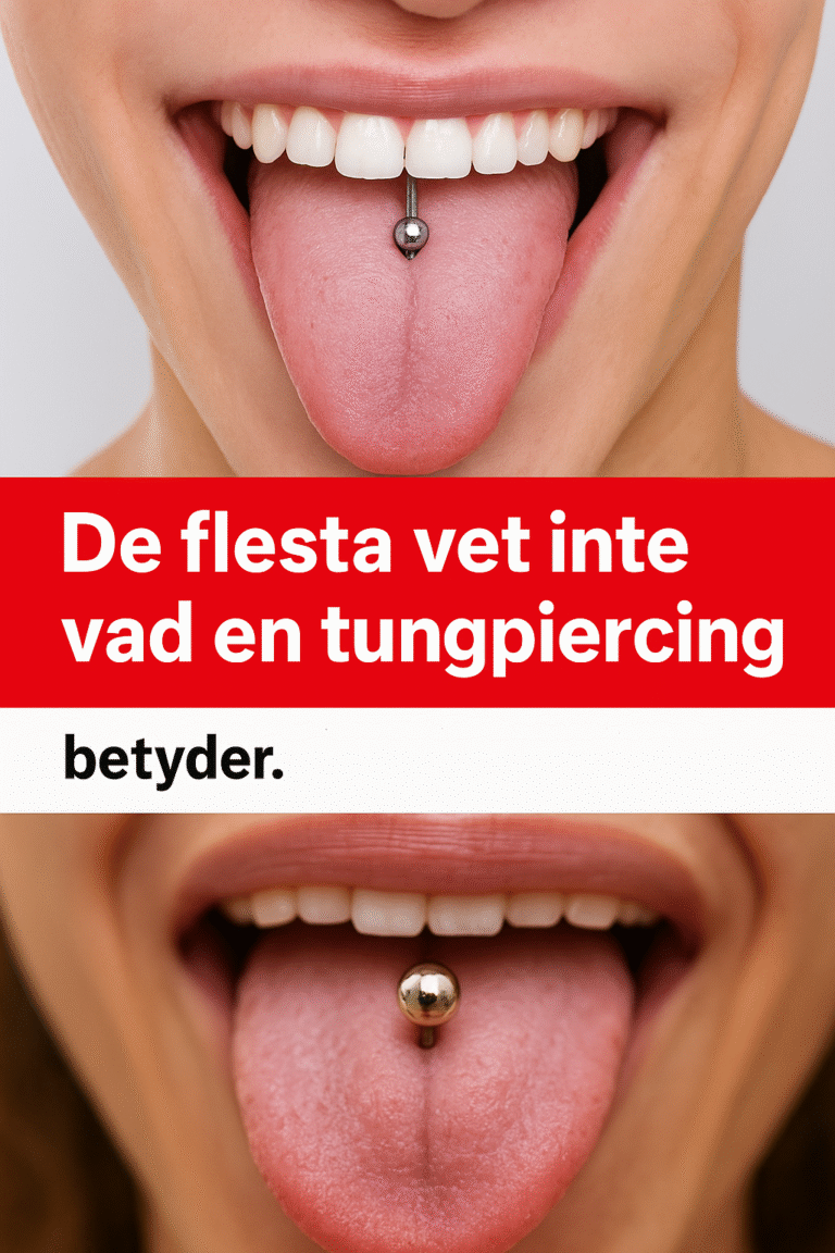 De flesta människor vet inte vad en tungpiercing betyder. Kolla första kommentaren