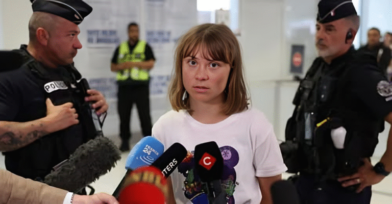 Greta Thunberg har landat i Paris