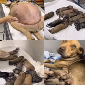 A dog, 63 days pregnant, runs to my gate, desperately seeking help.