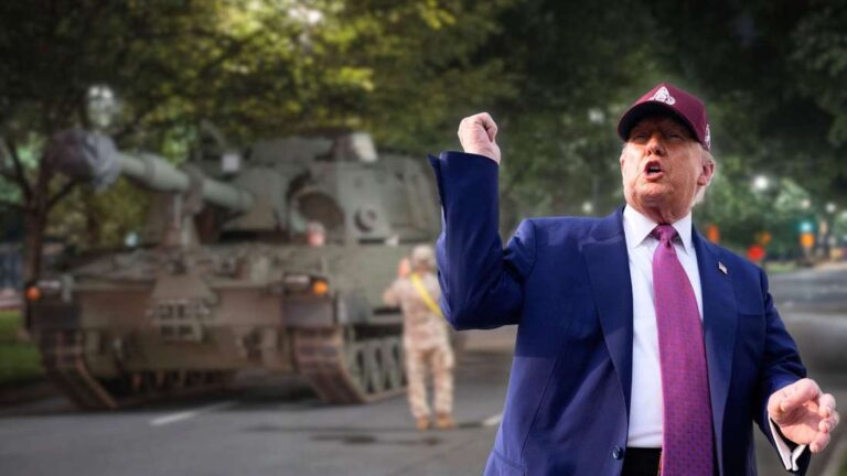 Massiva protester mot Trumps militärparad – nationalgardet kallas in