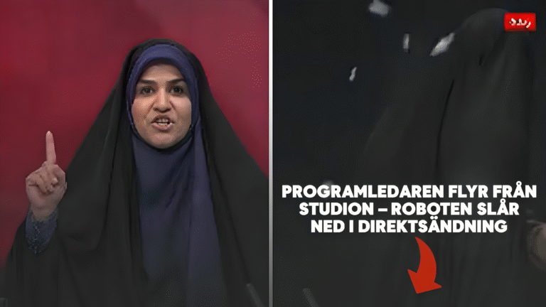 Programledaren flyr från studion – roboten slår ned i direktsändning