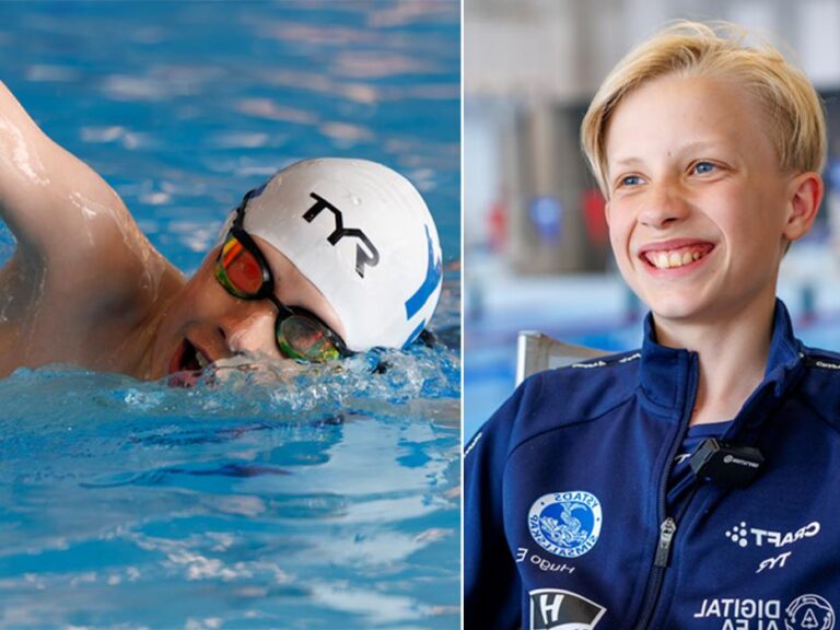 Hugo, 11, ska simma två mil – för välgörenhet