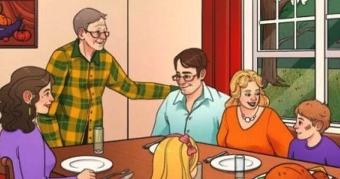 Kan du hitta felet i den här familjens middagsbild på under 15 sekunder?