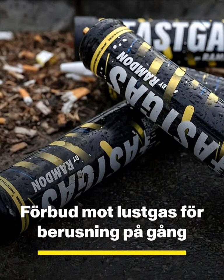 Förbud mot lustgas för berusning på gång