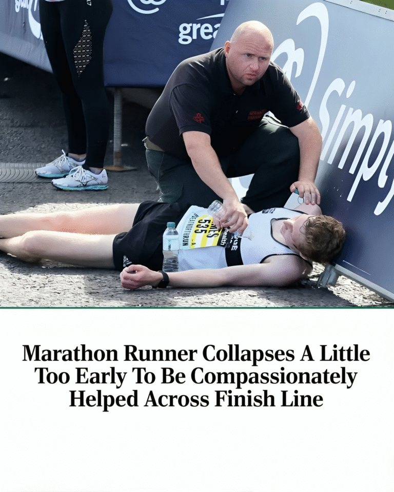 Maratonlöpare Kollapsar Lite För Tidigt – Ingen Hann Hjälpa Honom Över Mållinjen
