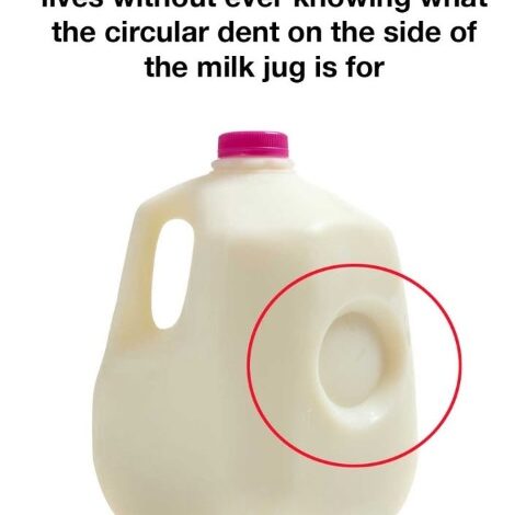 SOTD – Purpose of the Circular Dent on Milk Jugs!