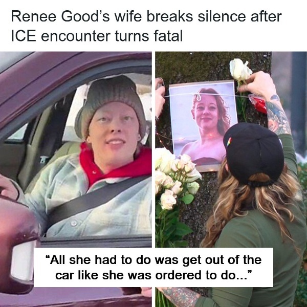 Rebecca Good has issued her first statement following her wife’s death in the ICE incident
