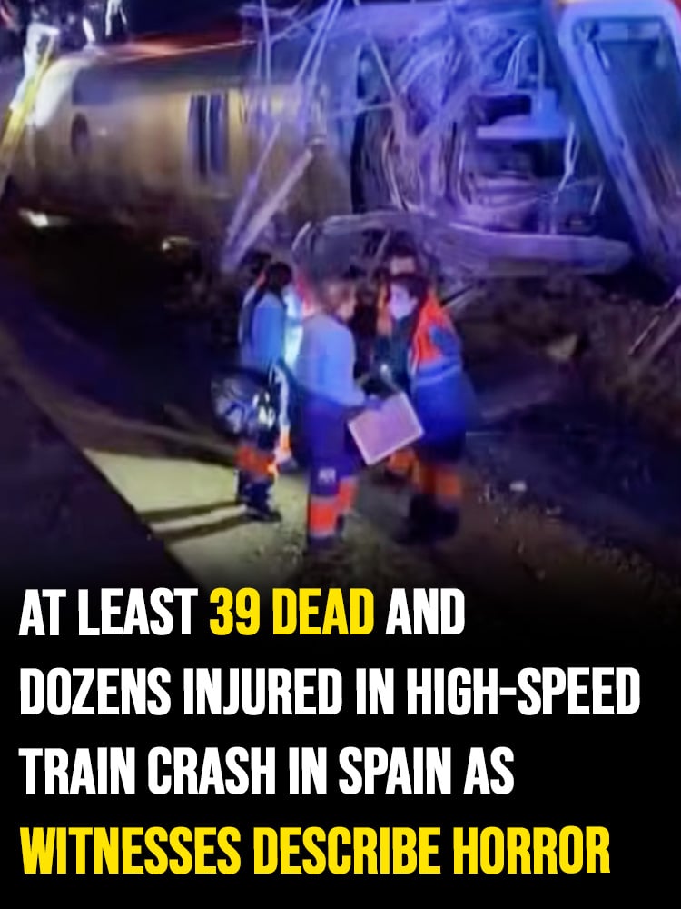At least 39 dead and dozens injured in high-speed train crash in Spain as witnesses describe horror