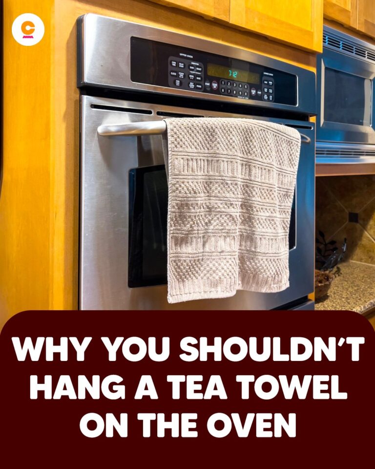 Why You Should Never Leave Tea Towels on The Oven Door