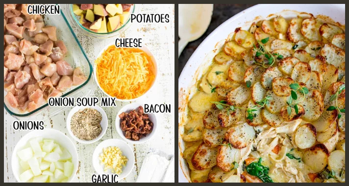 An Easy and Yummy Recipe For Homestyle Chicken and Potato Bake with Creamy Flavor