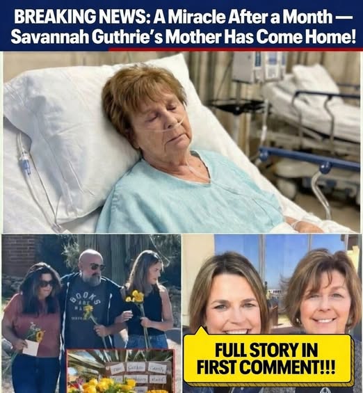 “A Miracle After a Month — Savannah Guthrie’s Mother Has Come Home”: Urgent Fact-Check & Full Verified Case Update