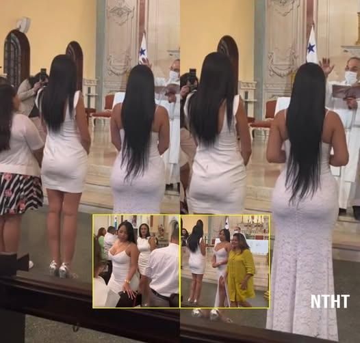 Criticism rains down on a mother at her son’s baptism for wearing a dress…
