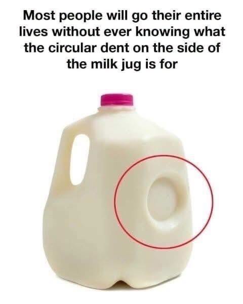 The Hidden Purpose Behind That Little Dent on Your Milk Jug — And Why It Matters More Than You Think