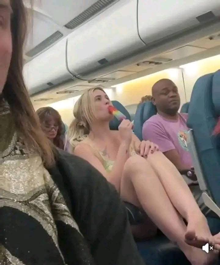 This girl on a plane goes viral after provoking…See more