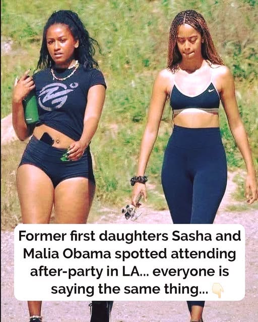 Malia and Sasha Obama Seen Out at a Social Event With Rapper Drake