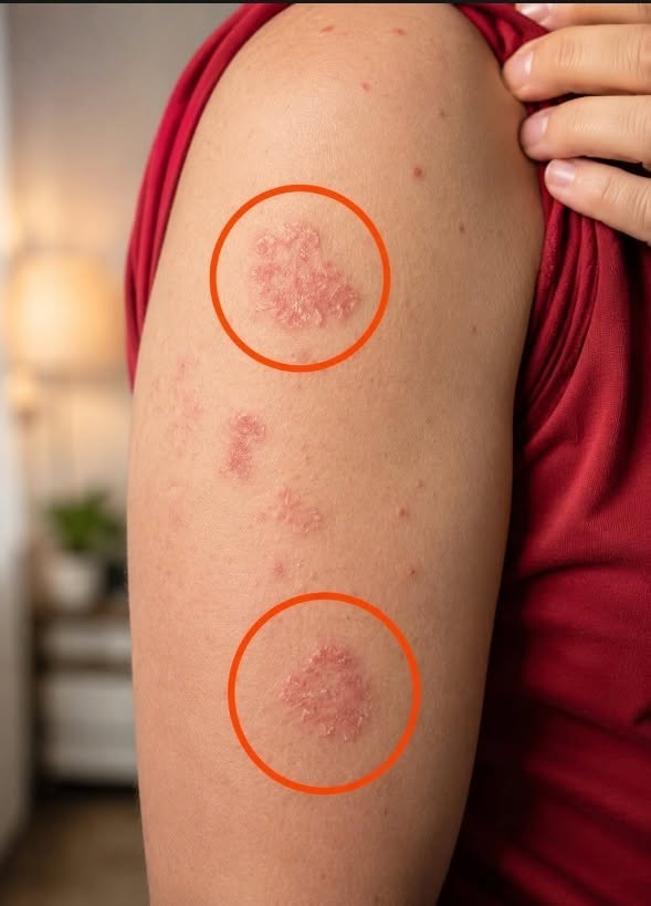 If you see red marks appearing on your arm, that’s a sign of ca…