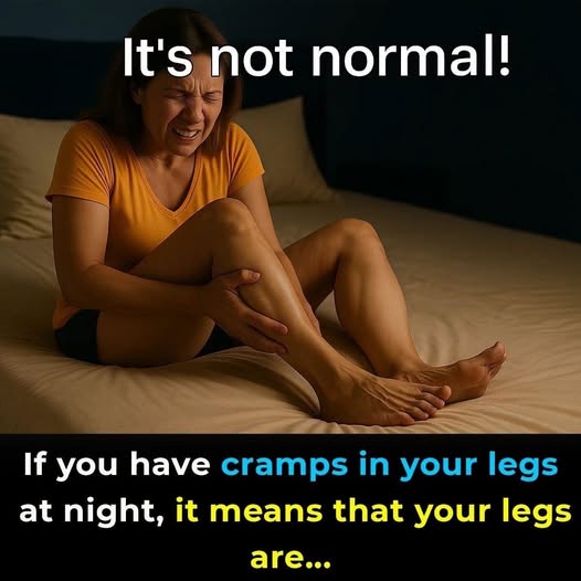 If you have cramps in your legs at night, it means that your legs are… 