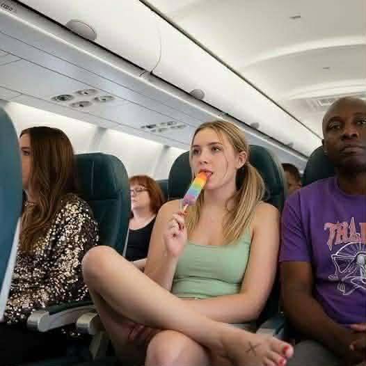 This girl on a plane goes viral after provoking…