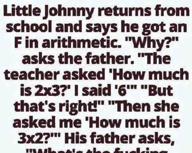 Little Johnny Gets an F in Math