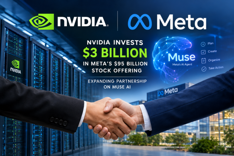 Nvidia to Invest $3 Billion in Meta’s $95 Billion Stock Offering as AI Partnership Expands